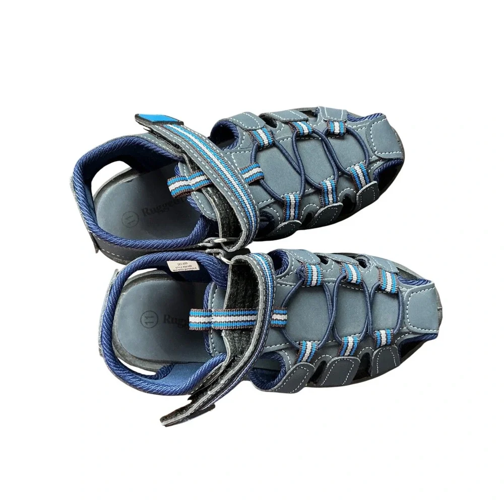 Rugged Bear Boys Navy Blue Closed Toe Fisherman Sandals Size 11 RB81480‎
